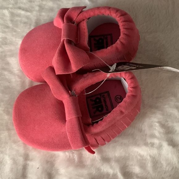 Pink Baby Moccasins - Picture 2 of 4
